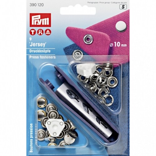 Prym 10mm metal jersey snaps - jersey,