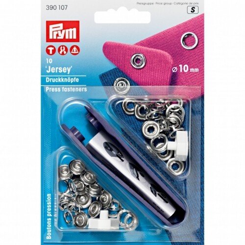 Prym 10mm metal - 10mm, jersey