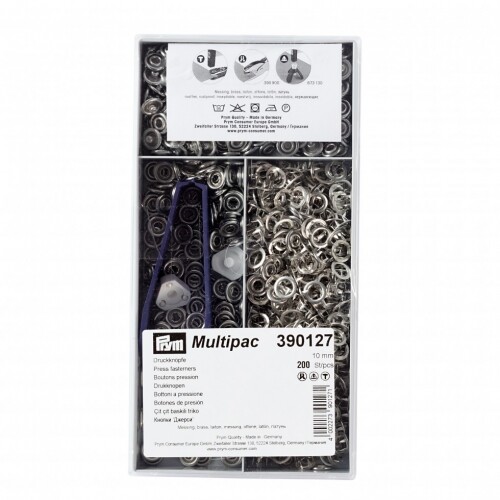 Prym 10mm metal jersey - metal, snaps